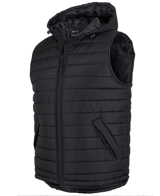 Jb's hooded puffer vest black