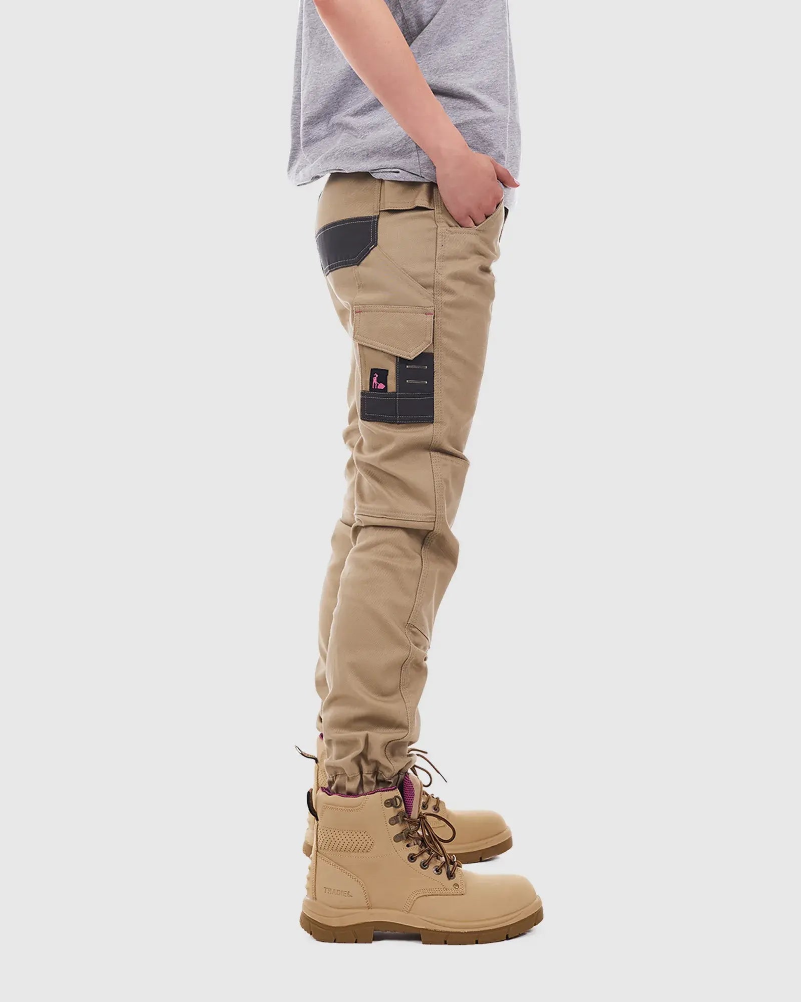 Tradie Lady Cuffed Work Pant Khaki
