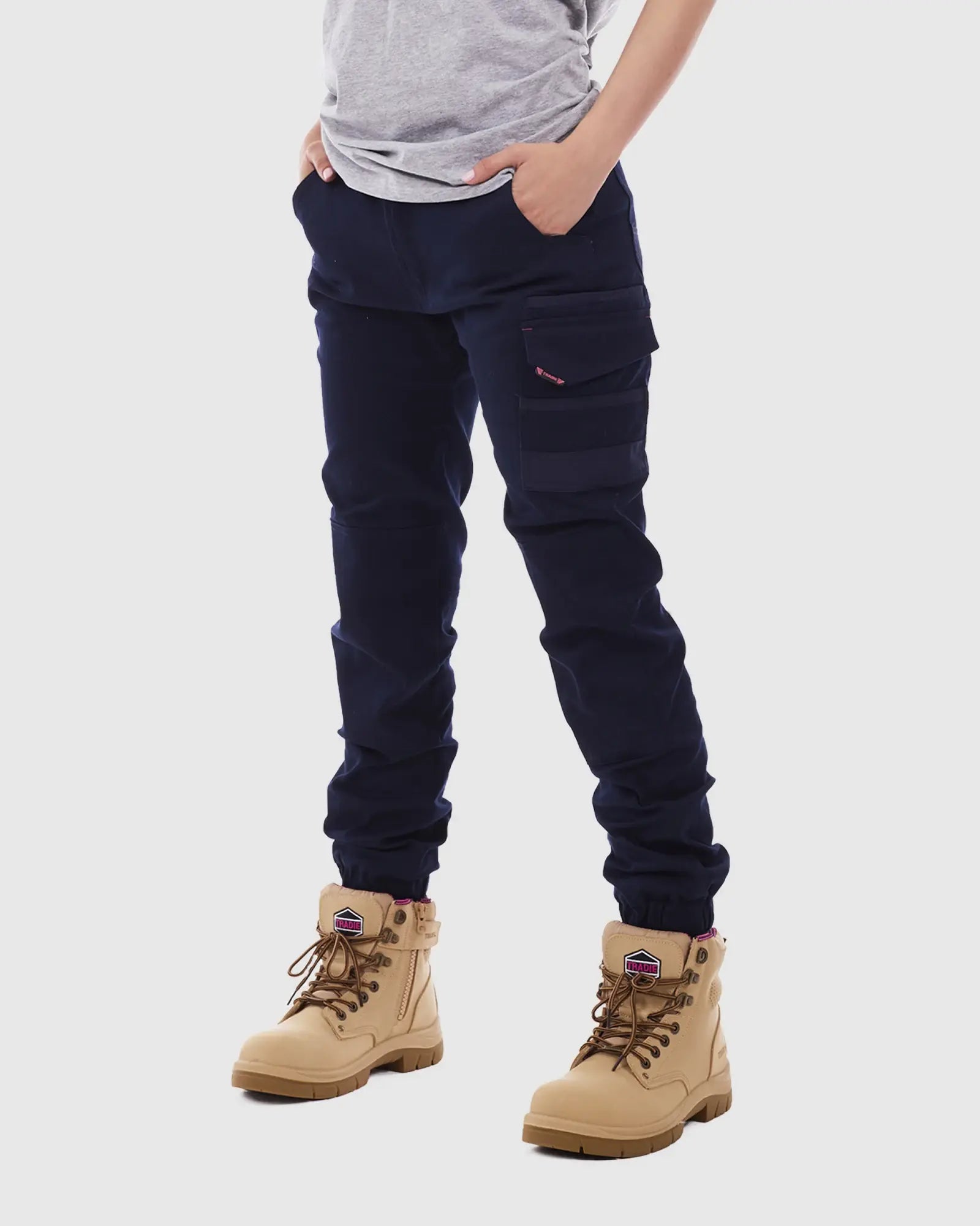Tradie Lady Cuffed Work Pant Navy