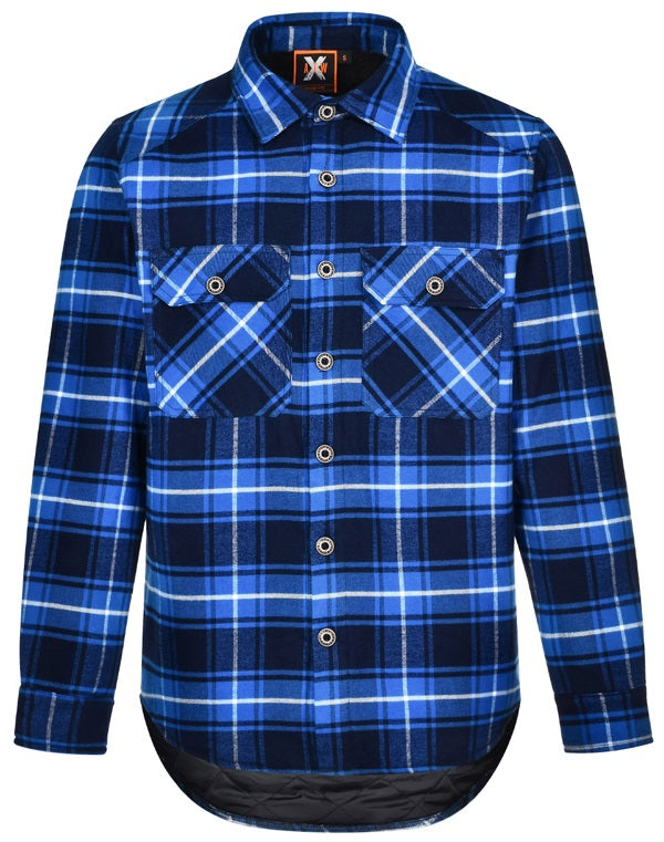 AIW Unisex Quilted Flannel Jacket Blue