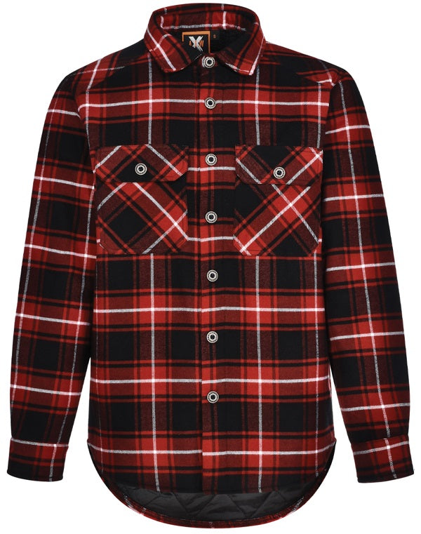 AIW Unisex Quilted Flannel Jacket Red