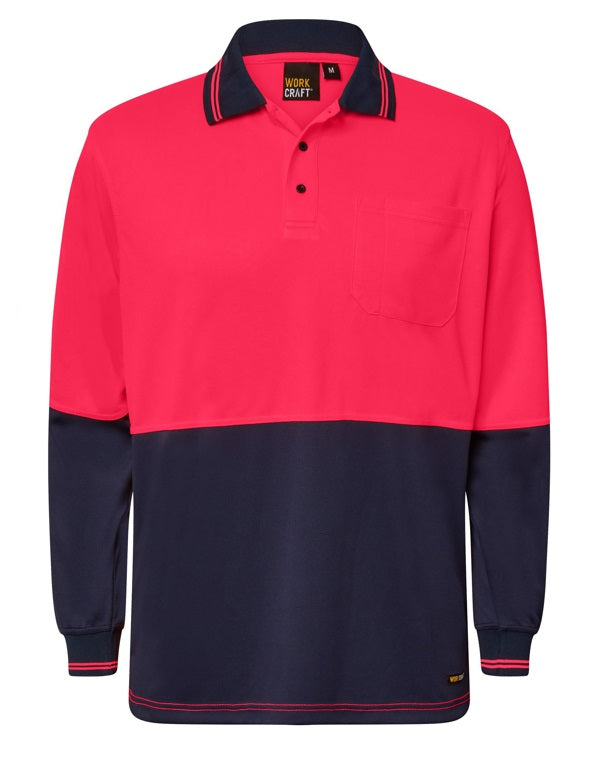 NCC Ladies Long Sleeve Pink Polo