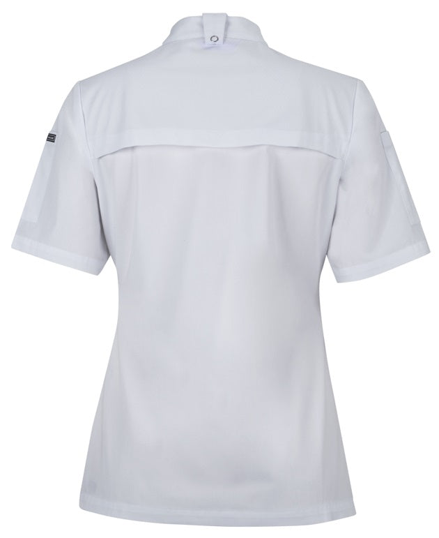 JB's Ladies S/S Snap Button Chef Jacket - White