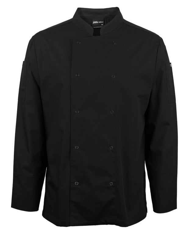 JB's Mens L/S Snap Button Chef Jacket - Black