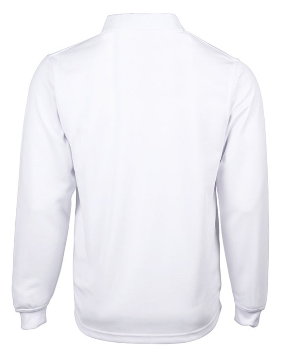 JB's L/S Podium Poly Polo - White