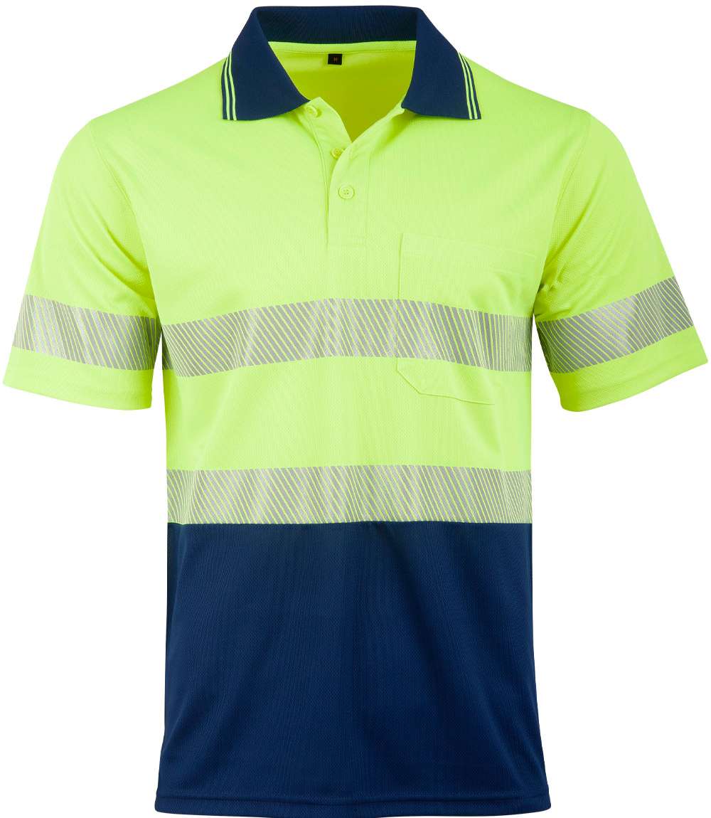Yellow Navy Hivis Polo