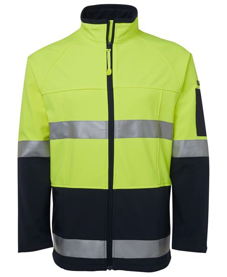 jbs mens day and night softshell jacket yellow