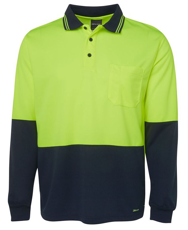 jbs long sleeve trad polo yellow