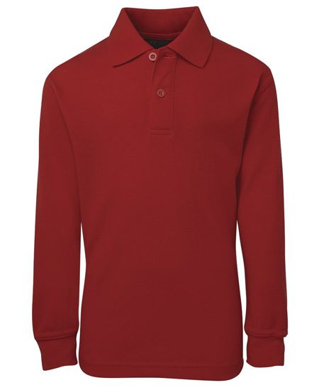 jbs kids long sleeve polo red