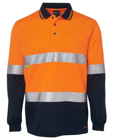 jbs long sleeve day and night polo orange