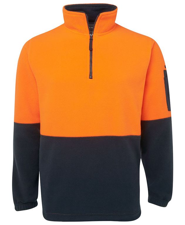 jbs half zip polar jumper orange
