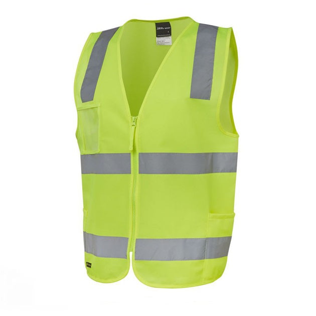 jbs day and night hi vis zip vest yellow
