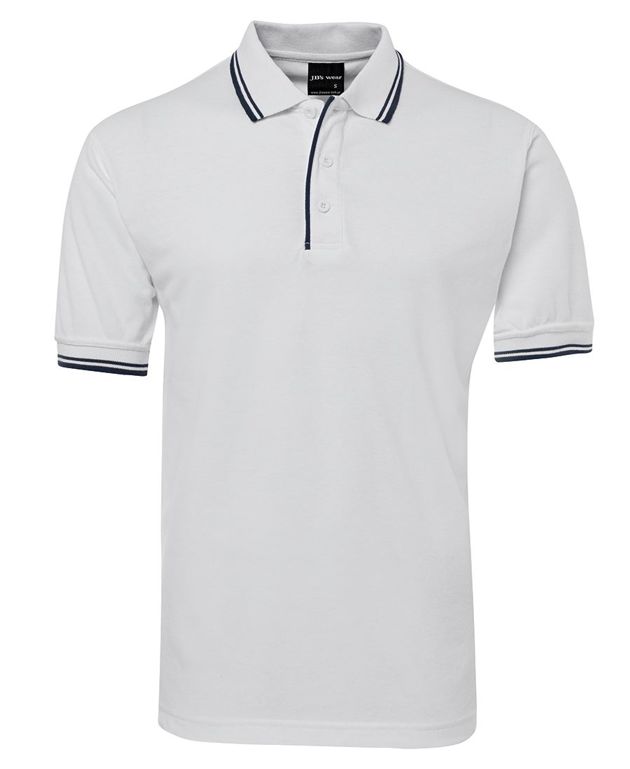jbs contrast polo white navy