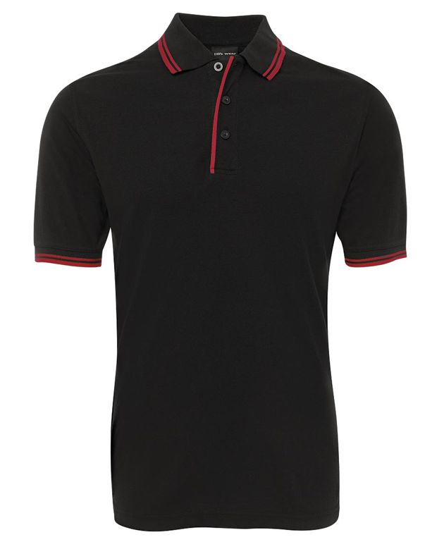 jbs contrast polo black red