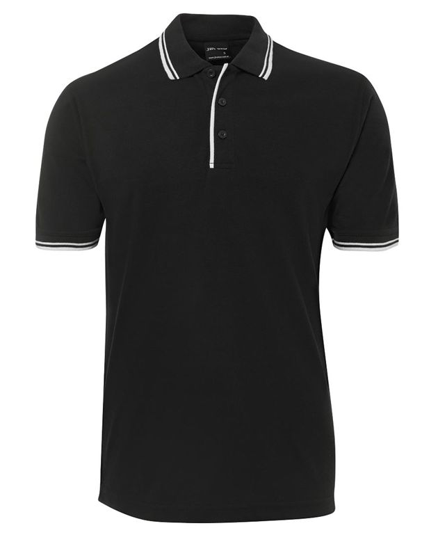 jbs contrast polo black white