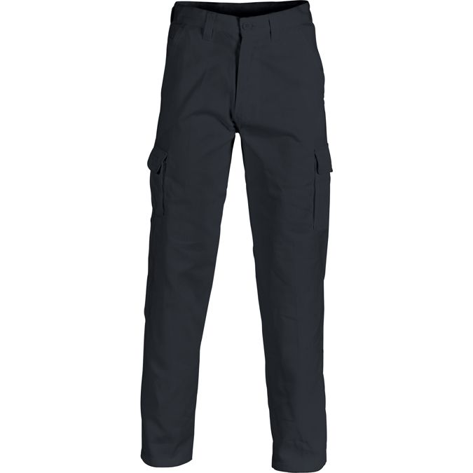 dnc cotton drill cargo work pants black