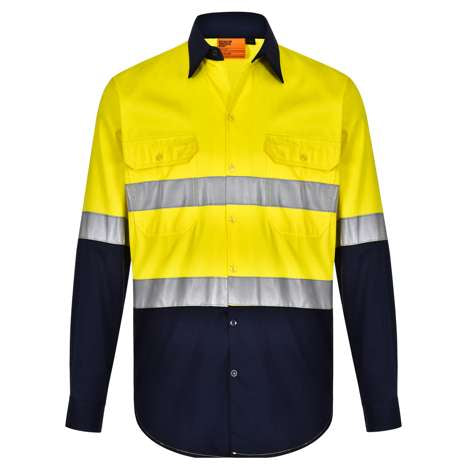 Unisex Hi Vis Cool Breeze Shirt Lime Navy