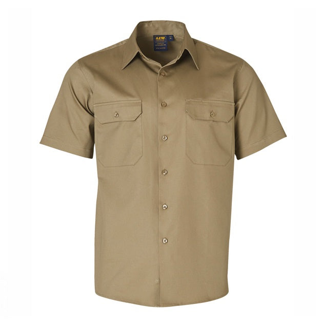 aiw short sleeve work shirt khaki