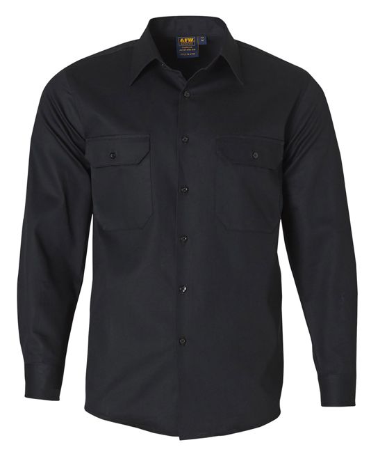 long sleeve work shirt black