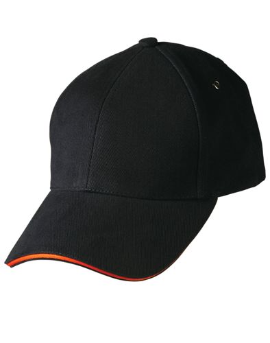 sandwich peak cap navy orange