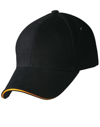 sandwich peak cap navy gold
