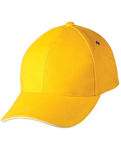 sandwich peak cap gold white