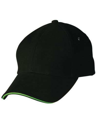 sandwich peak cap black lime