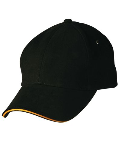 sandwich peak cap black gold