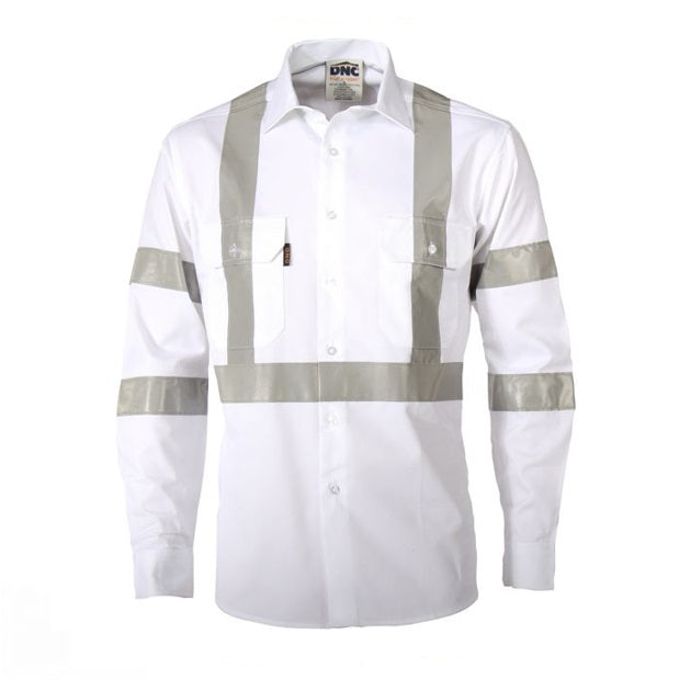 white night workers shape with reflective tape