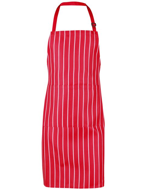 aiw long waist striped apron red white