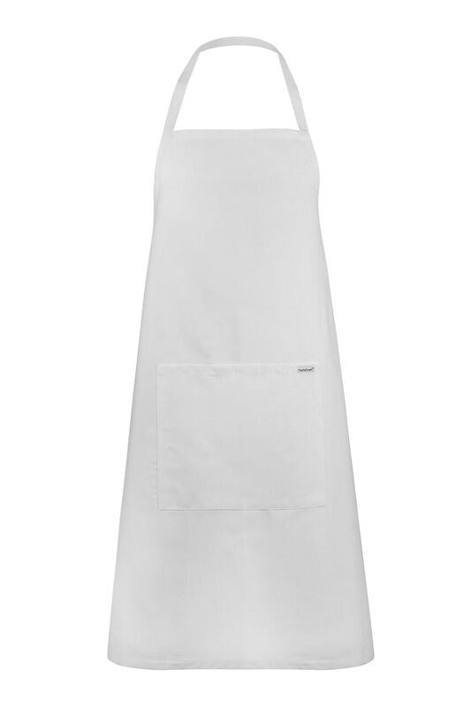 ncc full bib apron with pocket white