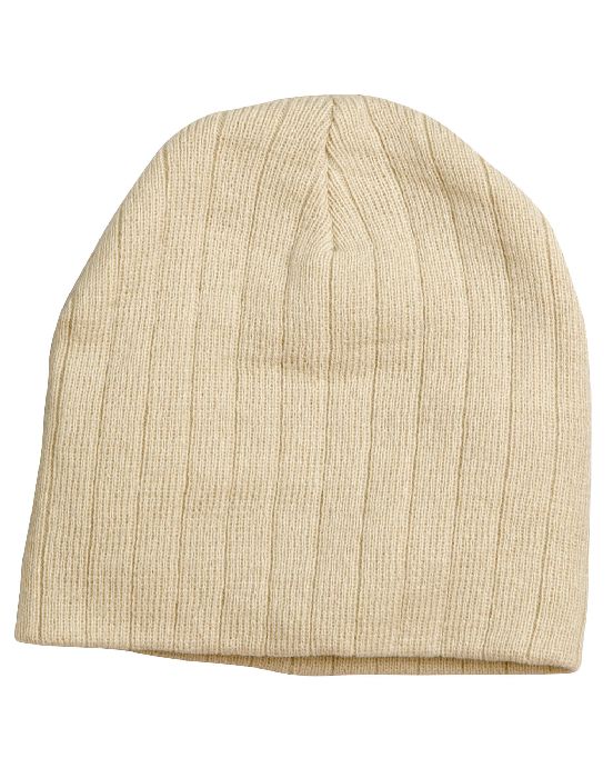 cable knit beanie sandstone