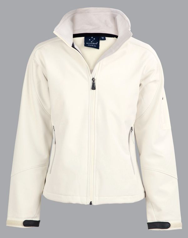ladies softshell jacket white