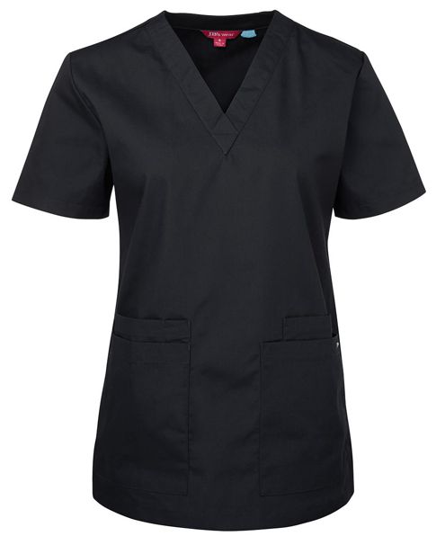 jbs ladies scrubs top black