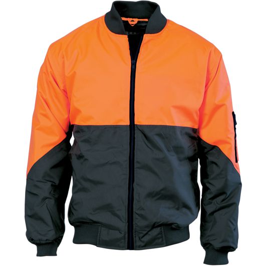 dnc hi vis bomber jacket orange