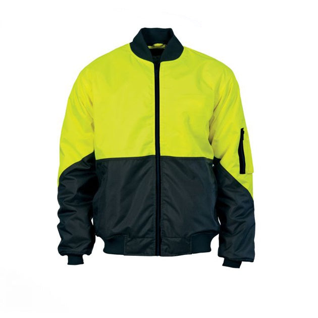 dnc hi vis bomber jacket yellow