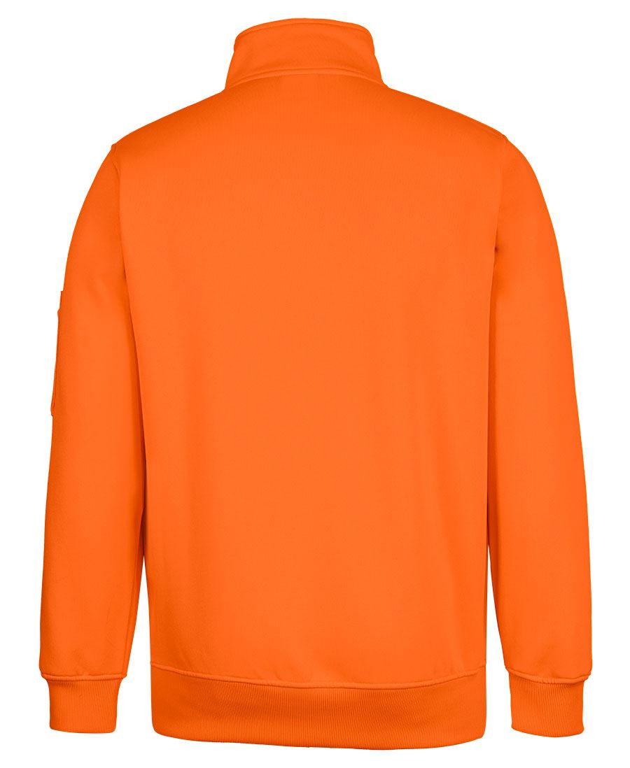 JB's Hi Vis Half Zip Orange Fleecy