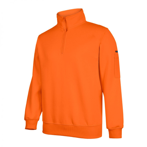 JB's Hi Vis Half Zip Orange Fleecy