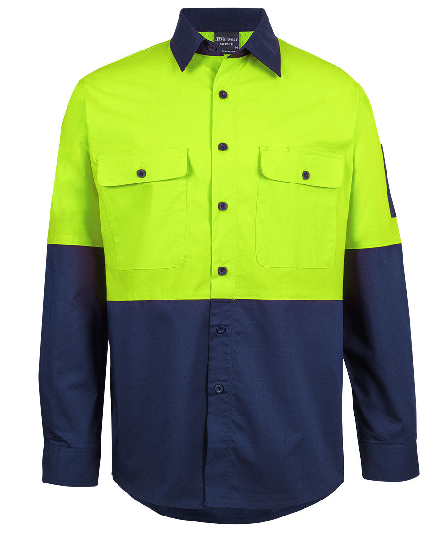 JB's L/S Hi Vis Class F Ripstop Work Shirt