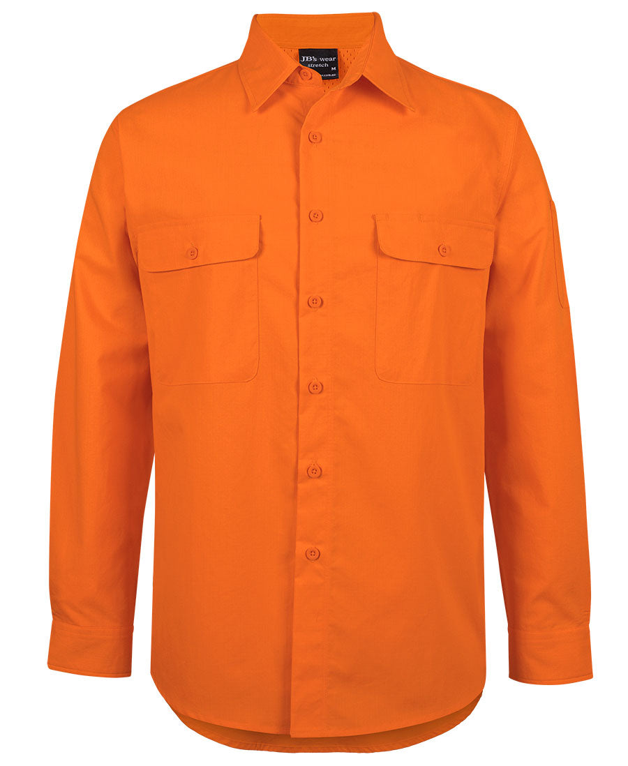 JB's L/S Hi Vis Class F Ripstop Work Shirt