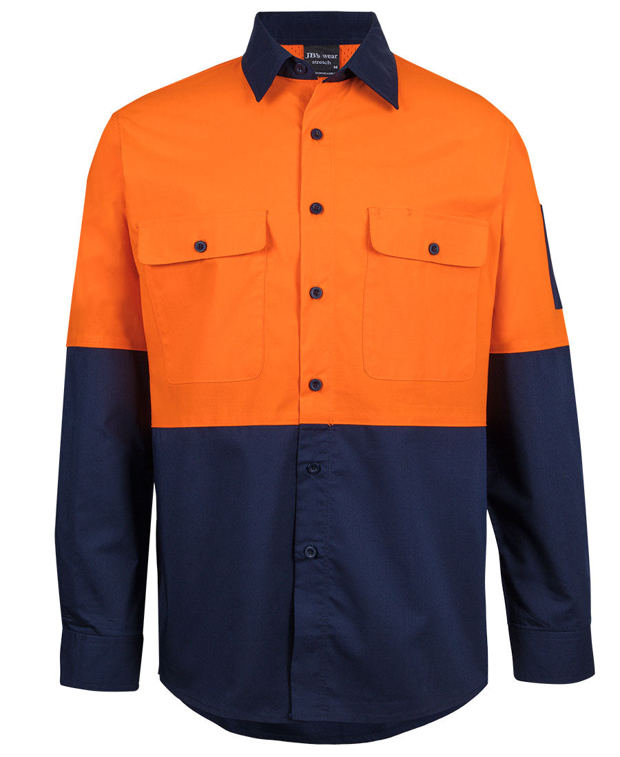 JB's L/S Hi Vis Class F Ripstop Work Shirt