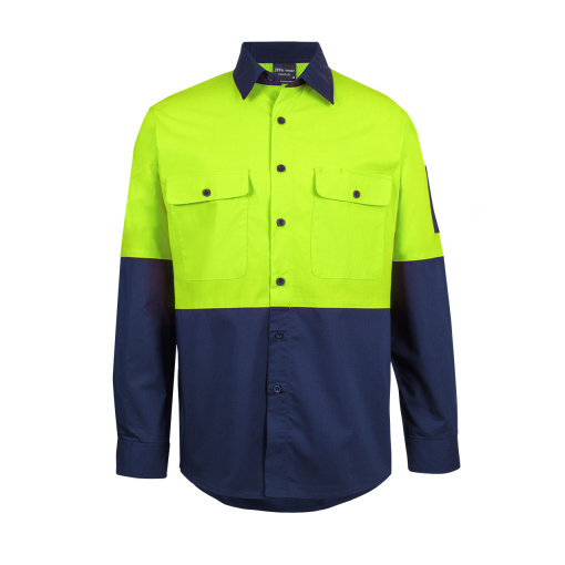 JB's L/S Hi Vis Class F Ripstop Work Shirt