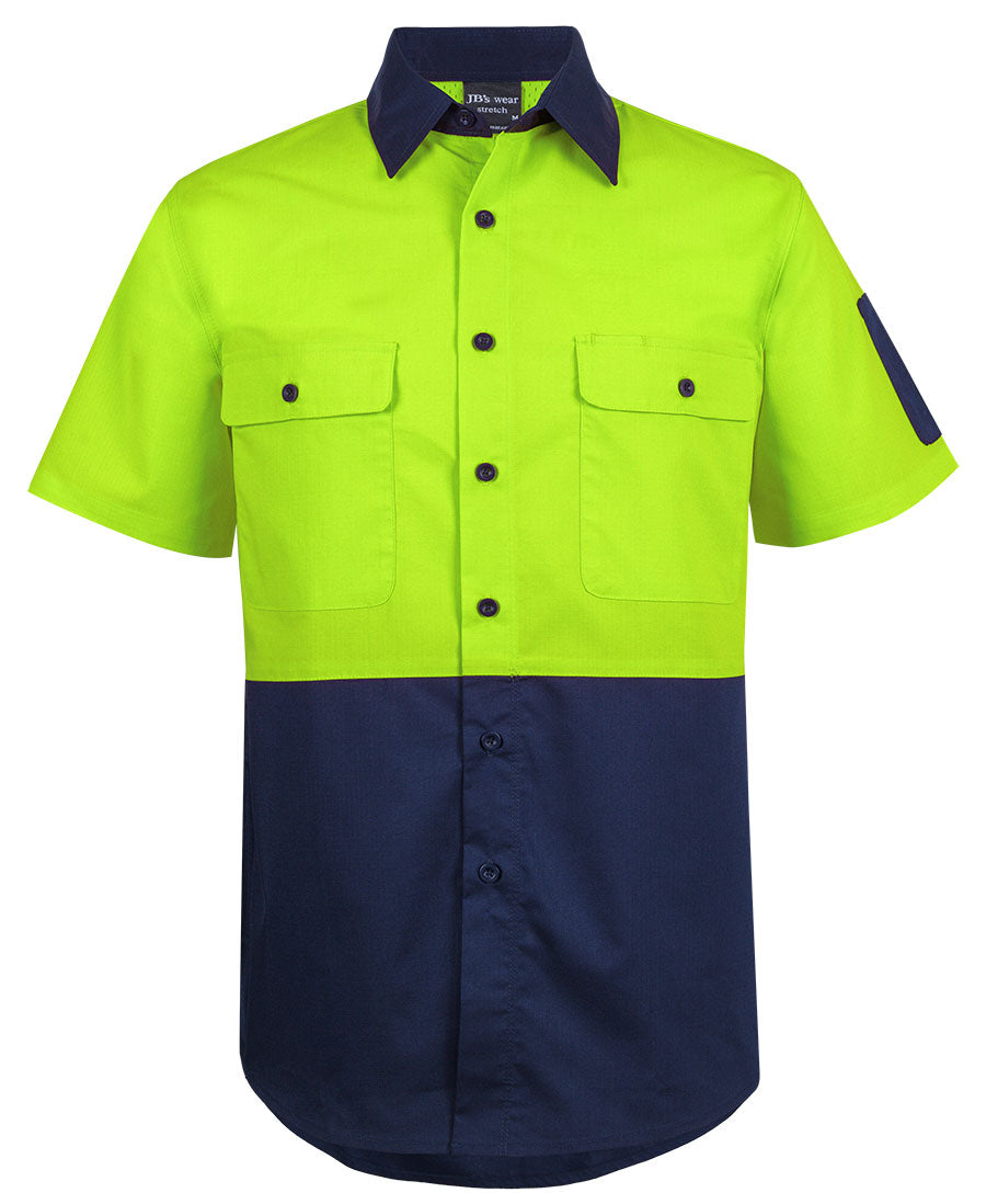 JB's S/S Hi Vis Class F Ripstop Work Shirt