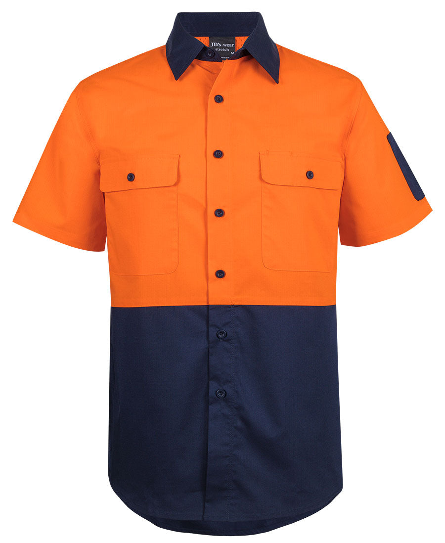 JB's S/S Hi Vis Class F Ripstop Work Shirt