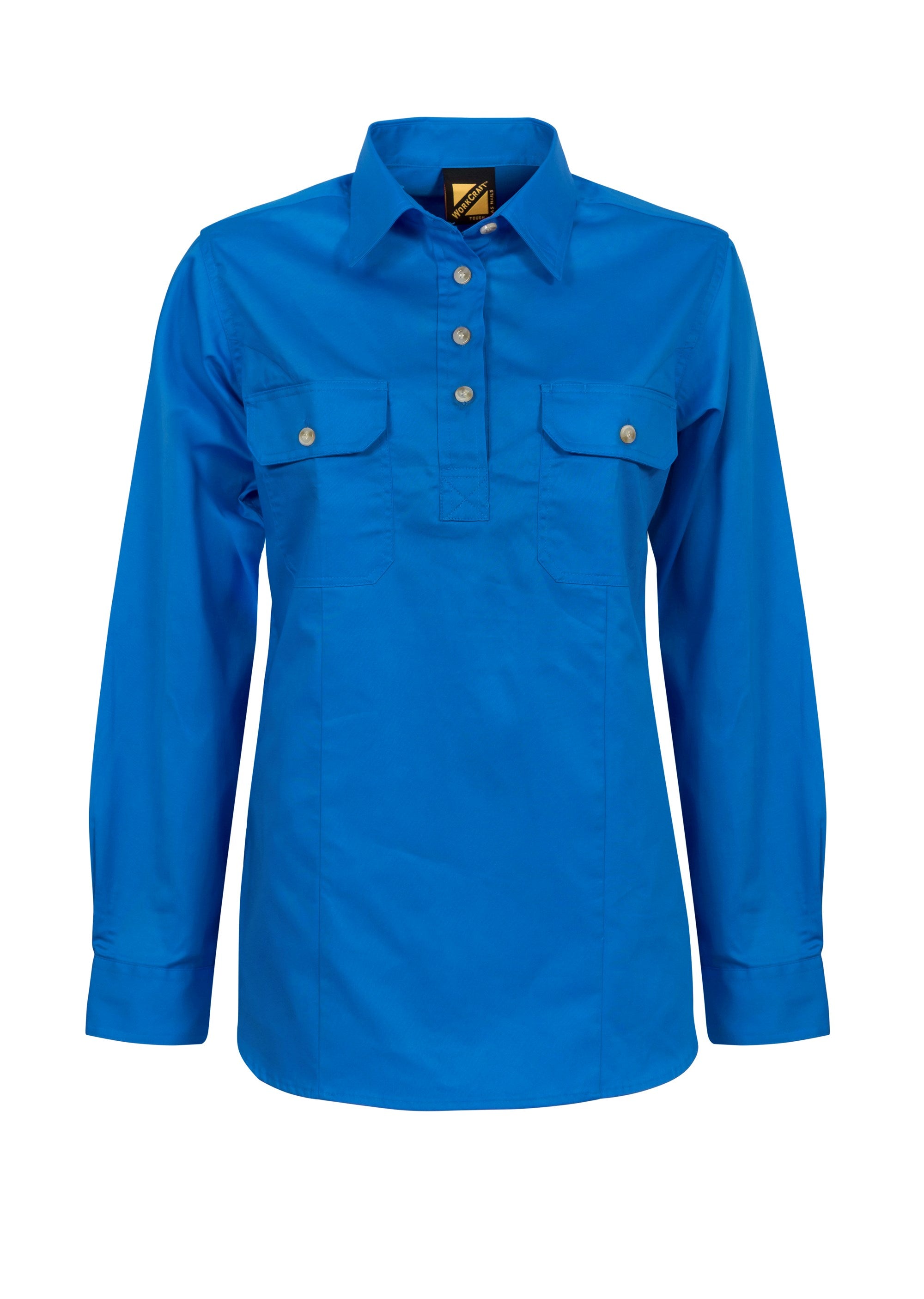 WorkCraft Ladies L/S Closed Front Cotton Drill Shirt