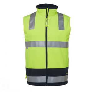 jbs day and night softshell vest yellow