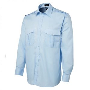 jbs epaulette shirt long sleeve blue