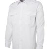 jbs epaulette shirt long sleeve white