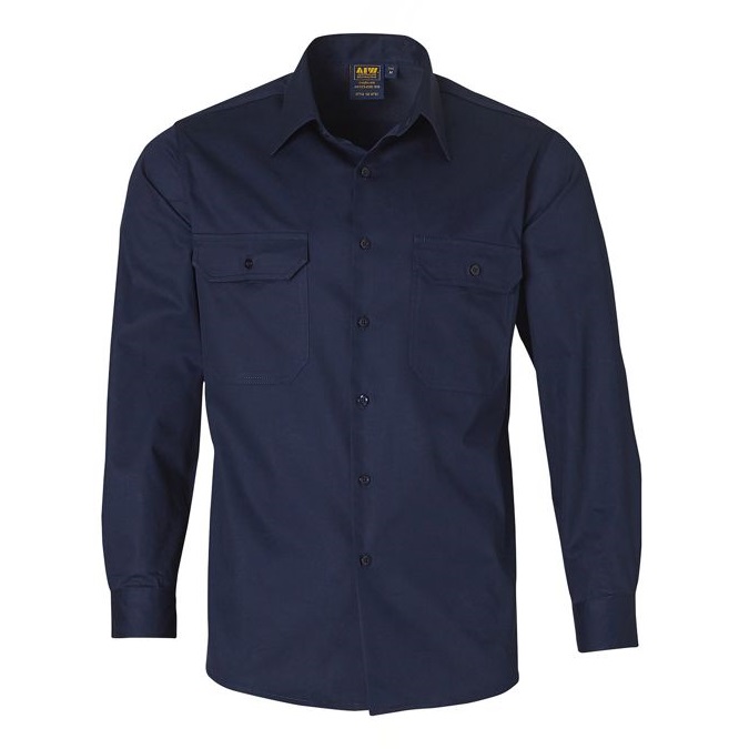 L/S Drill Work Shirt - One Stop Workwear, Braybrook | Hi Vis Clothing ...