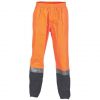 ncc hi vis rain pants with reflective tape orange